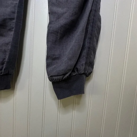 Splendid Women's Jogger Pants Size M Charcoal Linen Blend Drawstring Waist‎ - Picture 6 of 14